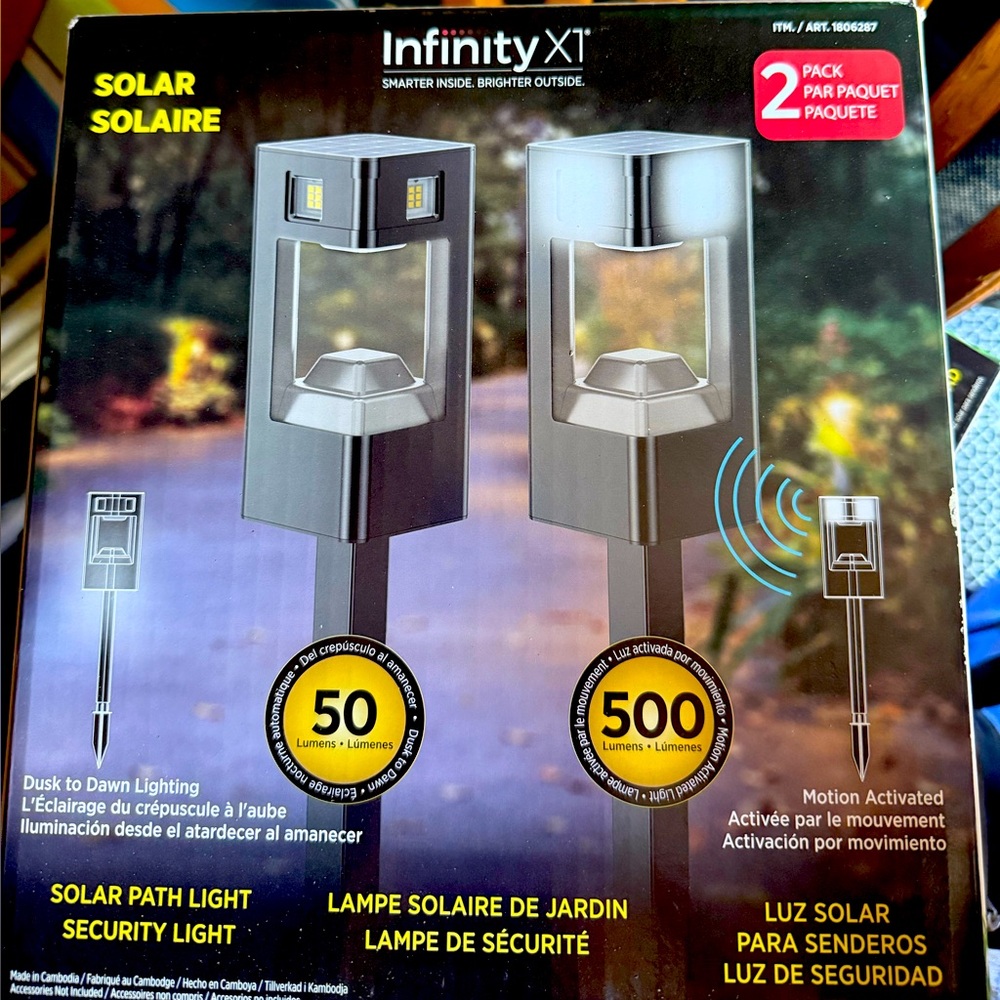 Infinity X1 Solar Path Light 2-Pack Brand New! W/multiple brightness Modes